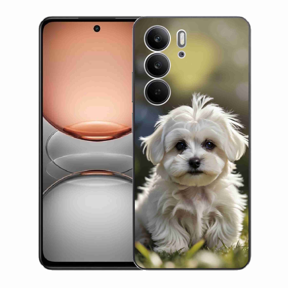 Gelový kryt mmCase na Realme C75 - roztomilý maltézský psík