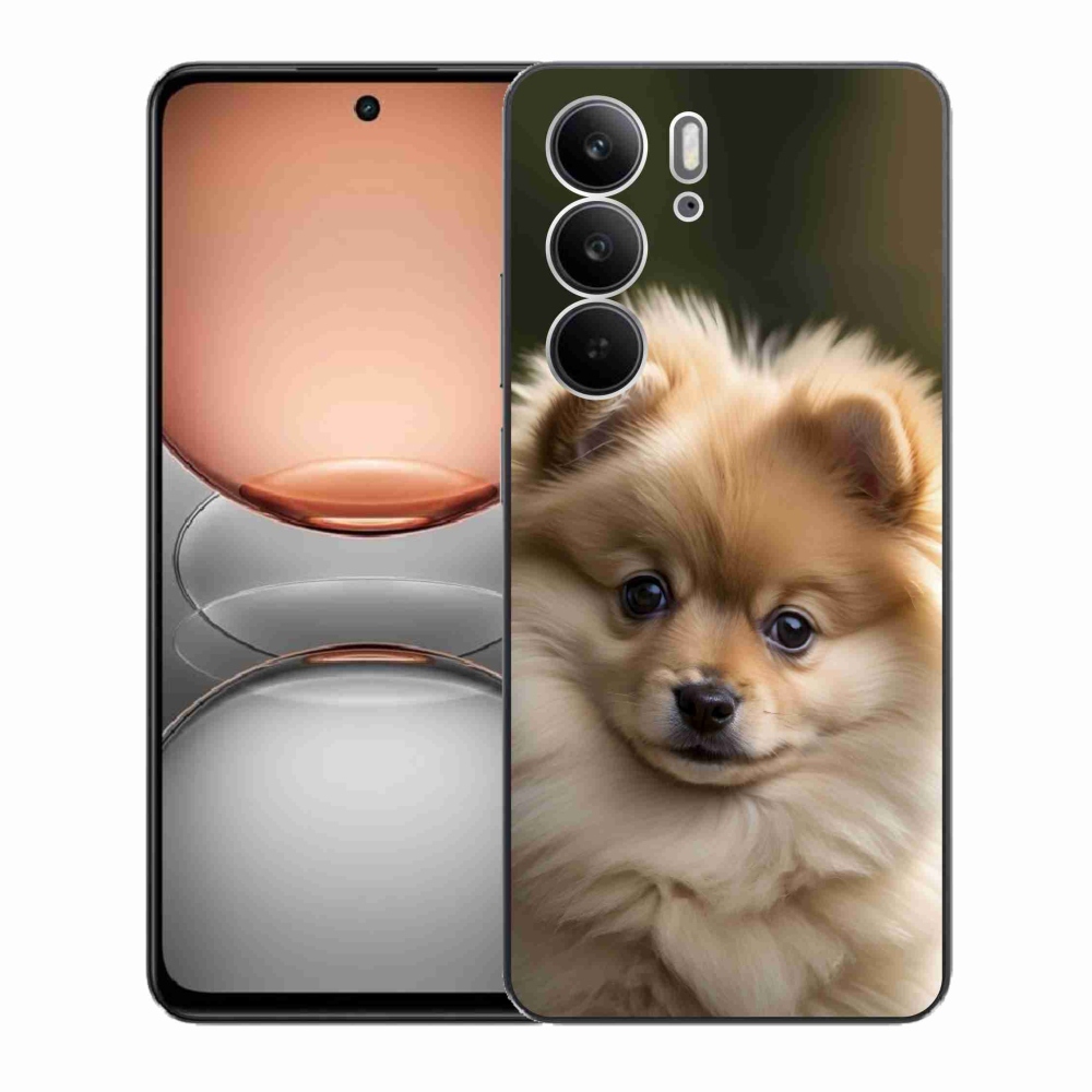 Gelový kryt mmCase na Realme C75 - roztomilý pomeranian 2