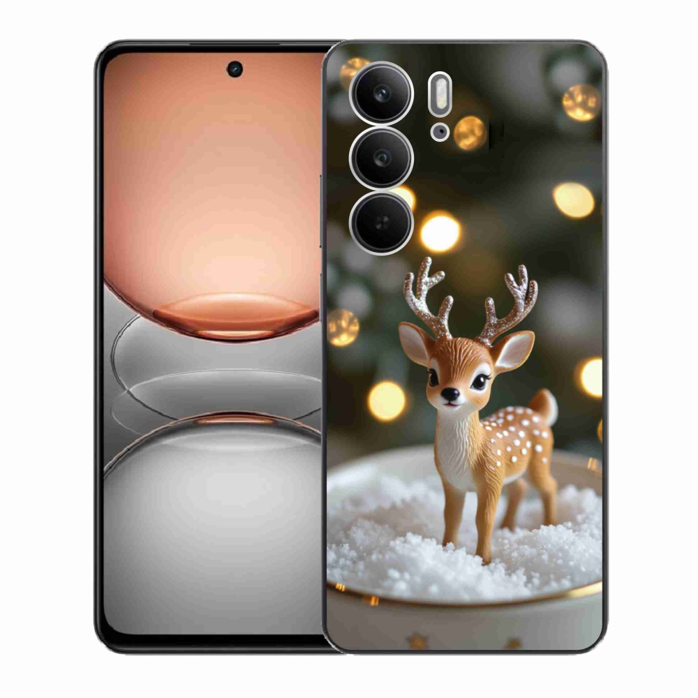 Gelový kryt mmCase na Realme C75 - roztomilý vánoční jelen