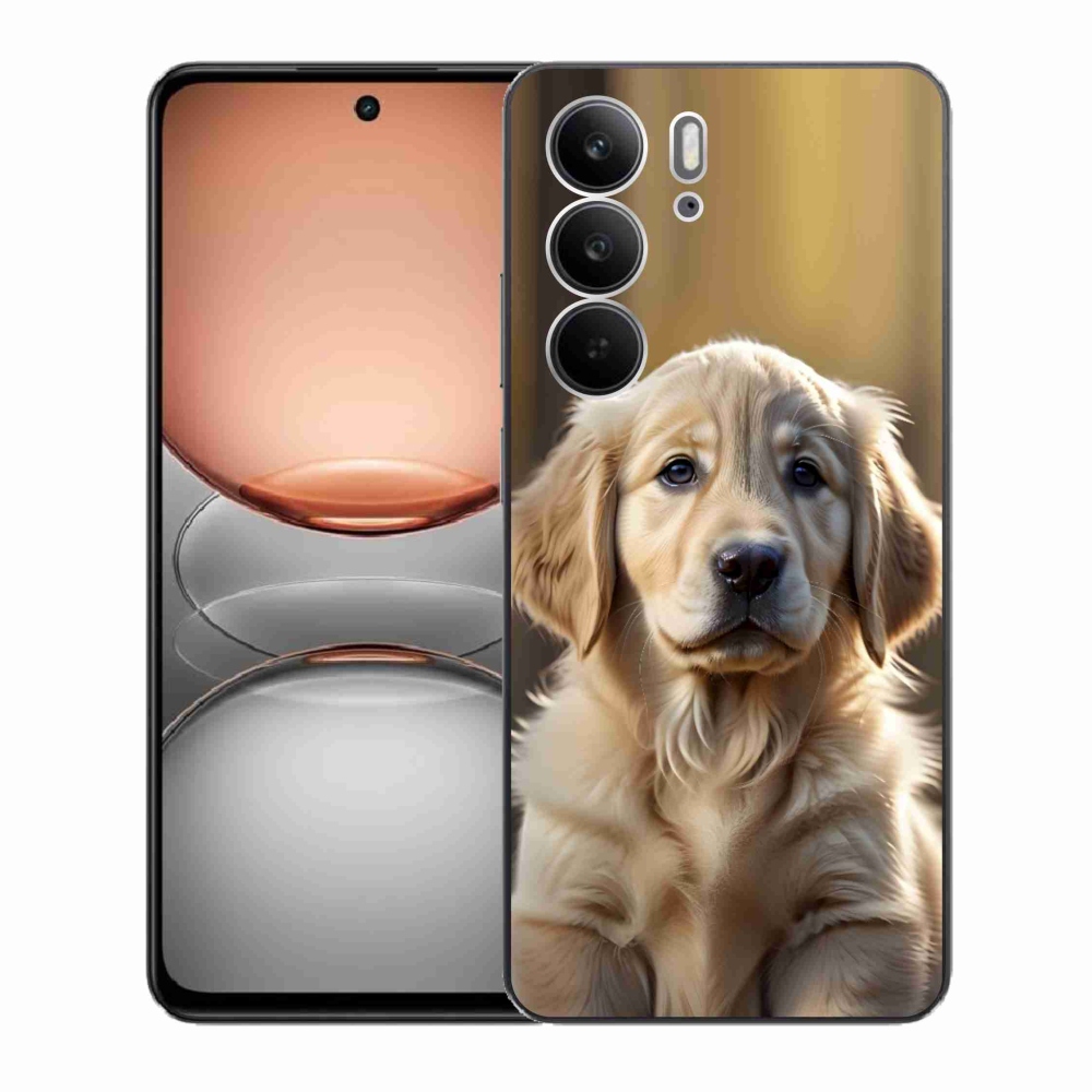 Gelový kryt mmCase na Realme C75 - roztomilý zlatý retrívr