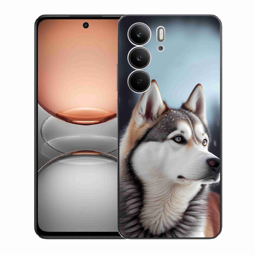 Gelový kryt mmCase na Realme C75 - sibiřský husky