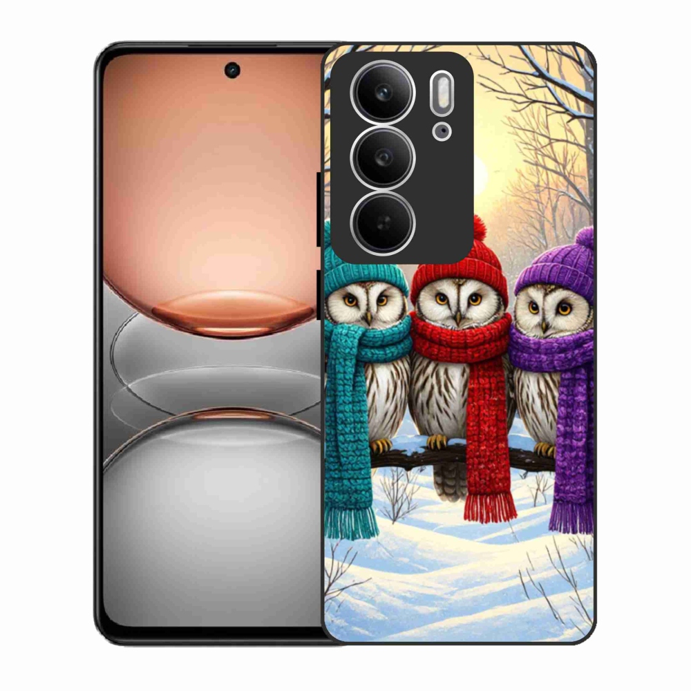 Gelový kryt mmCase na Realme C75 - soví přátelé