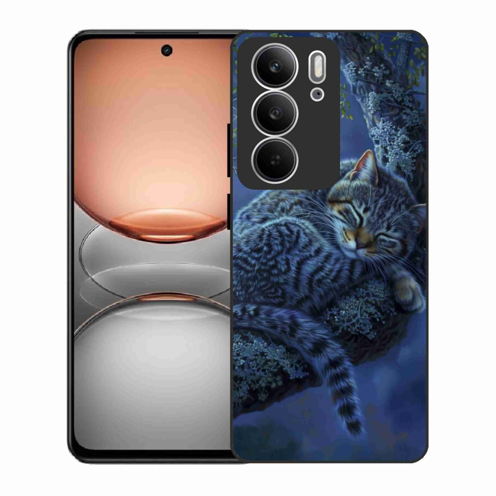 Gelový kryt mmCase na Realme C75 - spící kočka