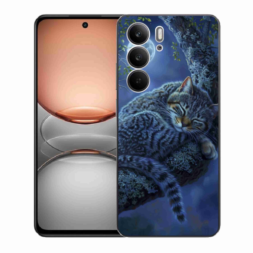 Gelový kryt mmCase na Realme C75 - spící kočka