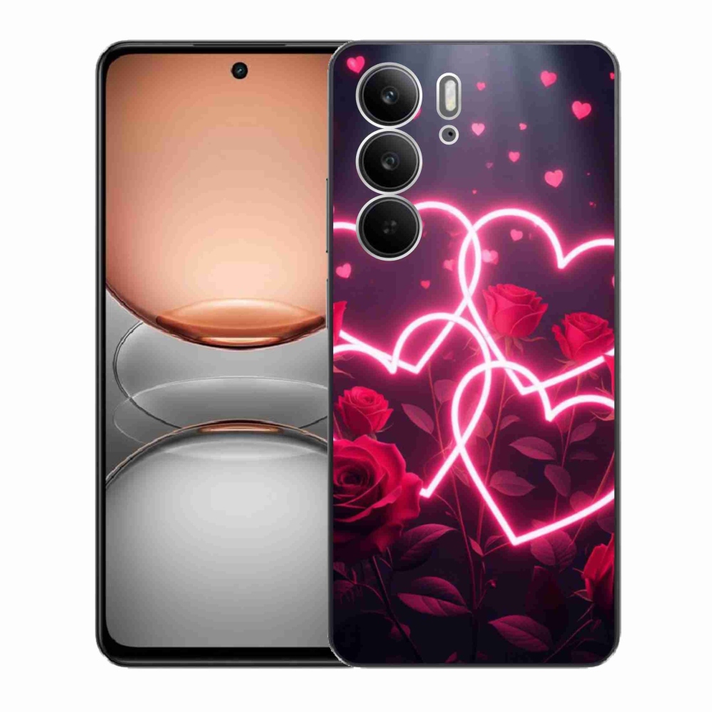 Gelový kryt mmCase na Realme C75 - srdce lásky