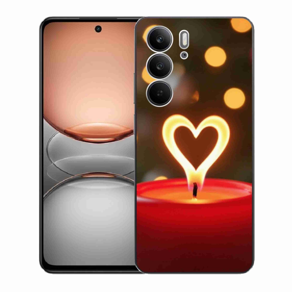 Gelový kryt mmCase na Realme C75 - srdce z plamene