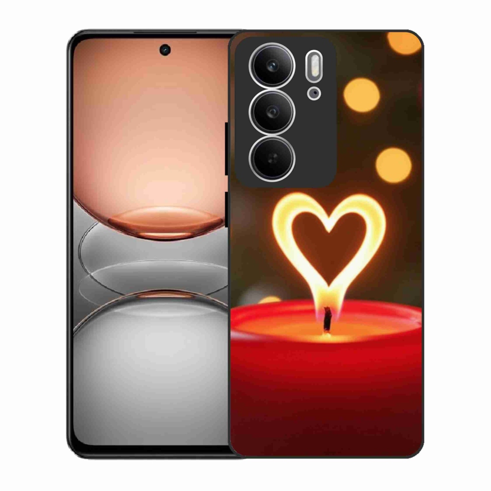 Gelový kryt mmCase na Realme C75 - srdce z plamene