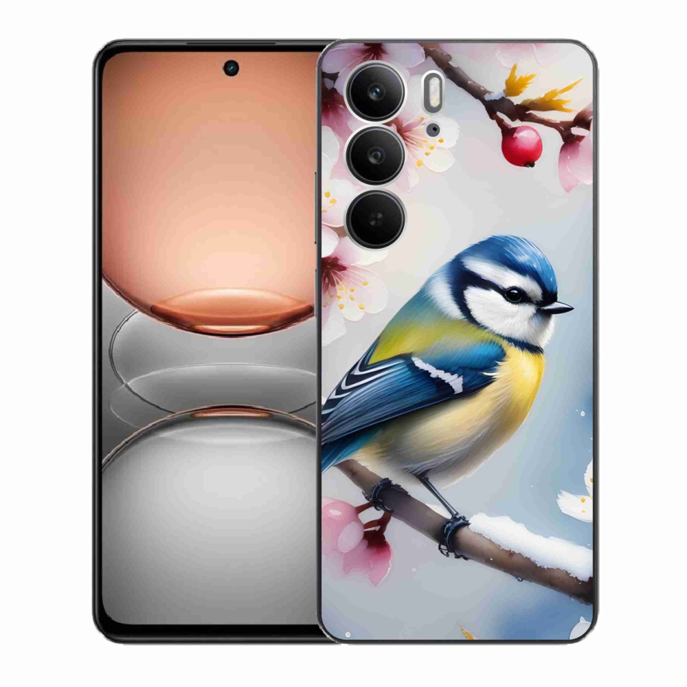 Gelový kryt mmCase na Realme C75 - sýkorka