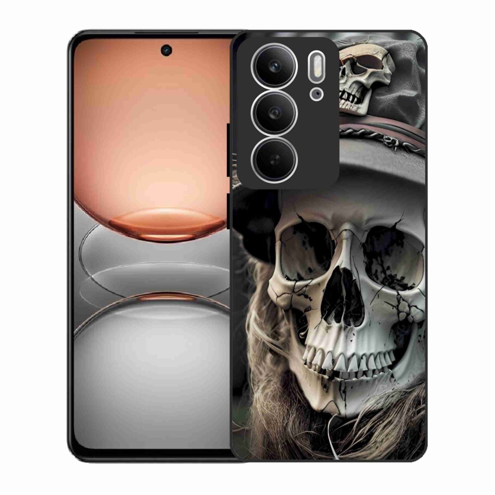 Gelový kryt mmCase na Realme C75 - temná lebka