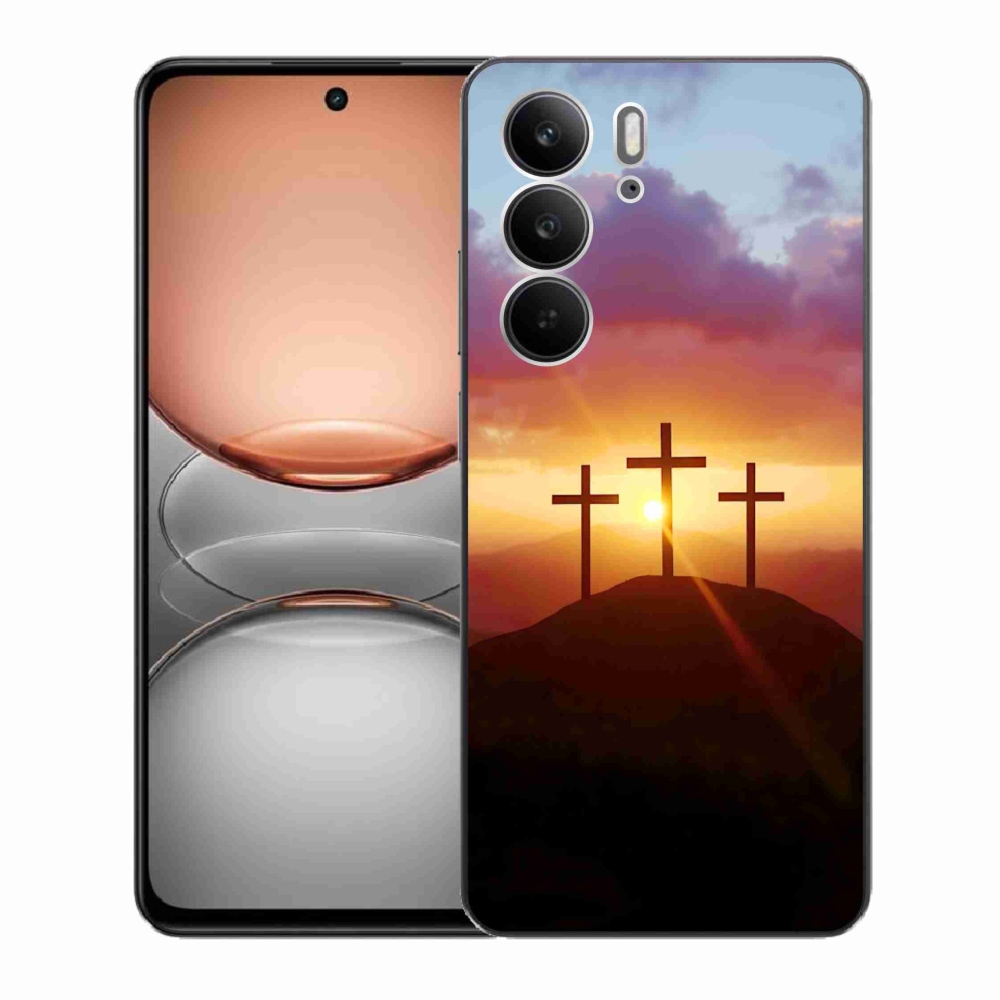 Gelový kryt mmCase na Realme C75 - tři kříže