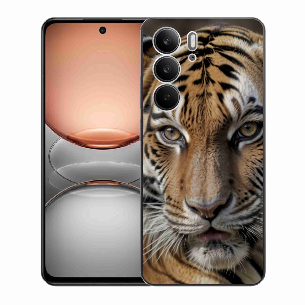 Gelový kryt mmCase na Realme C75 - tygří pohled