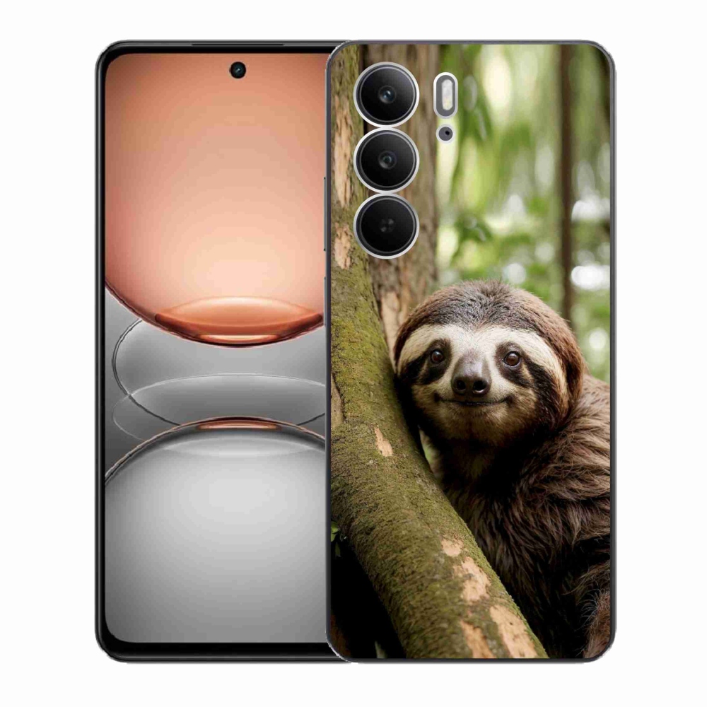 Gelový kryt mmCase na Realme C75 - usměvavý lenochod