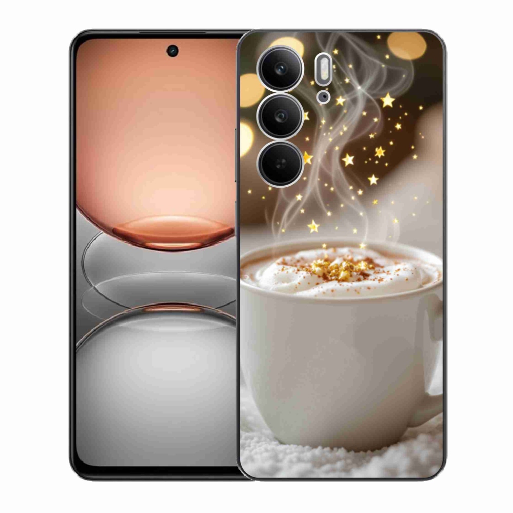 Gelový kryt mmCase na Realme C75 - vánoční horký nápoj