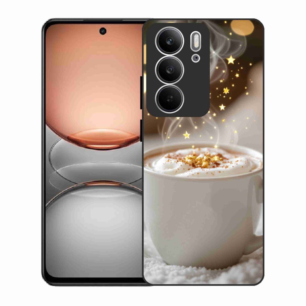 Gelový kryt mmCase na Realme C75 - vánoční horký nápoj