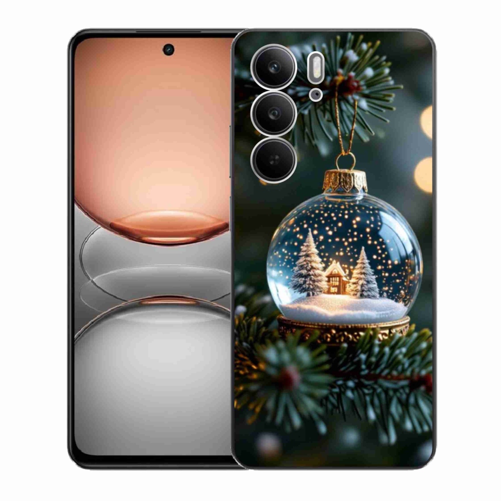 Gelový kryt mmCase na Realme C75 - vánoční koule 2
