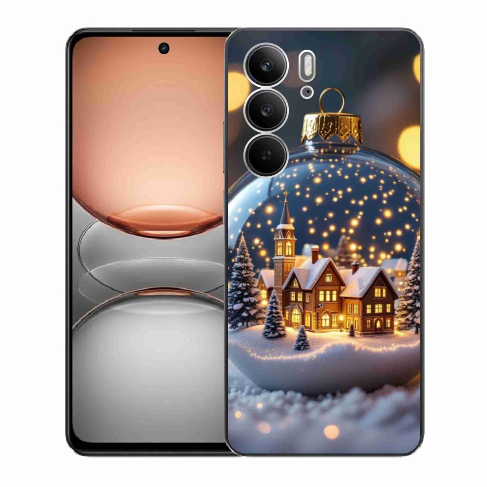 Gelový kryt mmCase na Realme C75 - vánoční koule 4