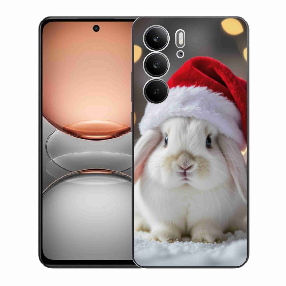 Gelový kryt mmCase na Realme C75 - vánoční králík