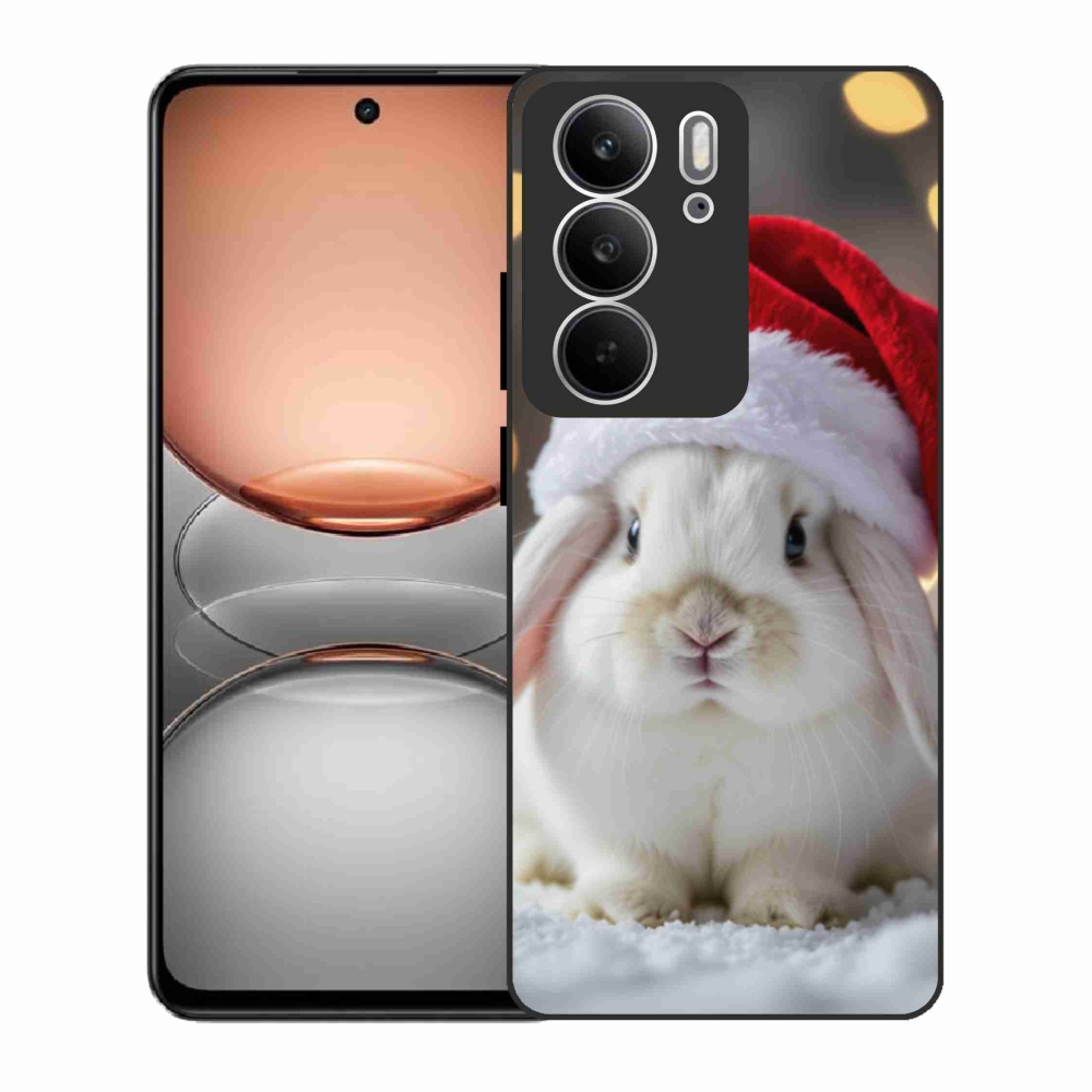 Gelový kryt mmCase na Realme C75 - vánoční králík