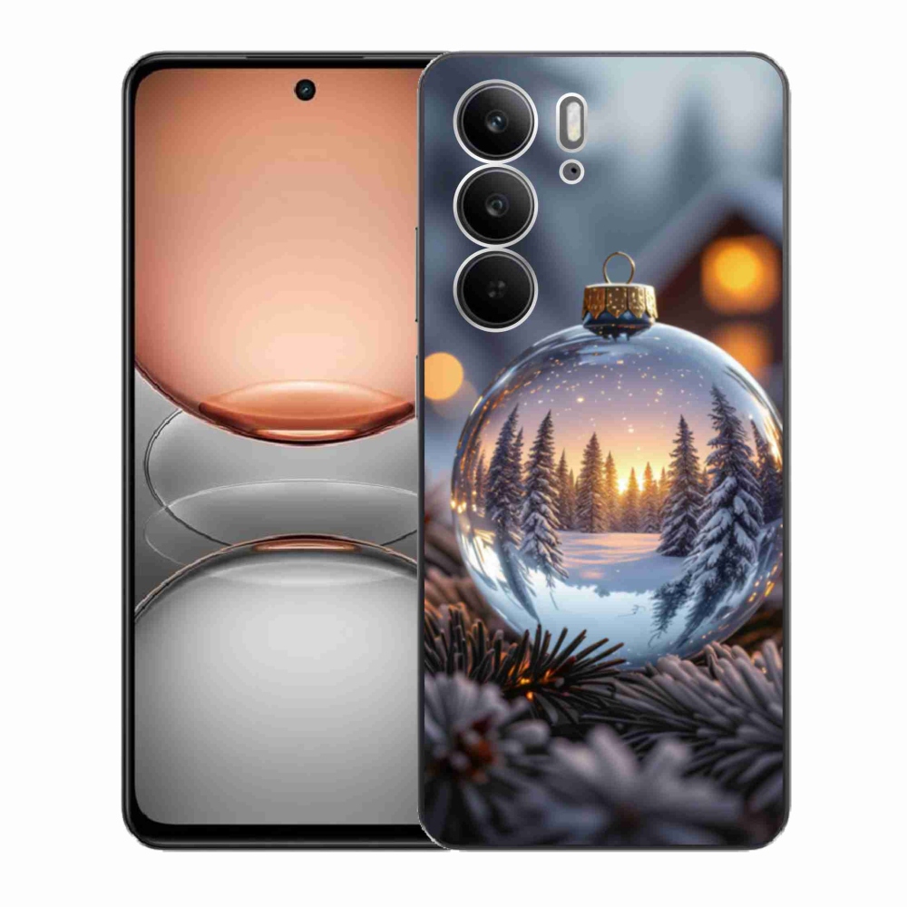 Gelový kryt mmCase na Realme C75 - vánoční ozdoba