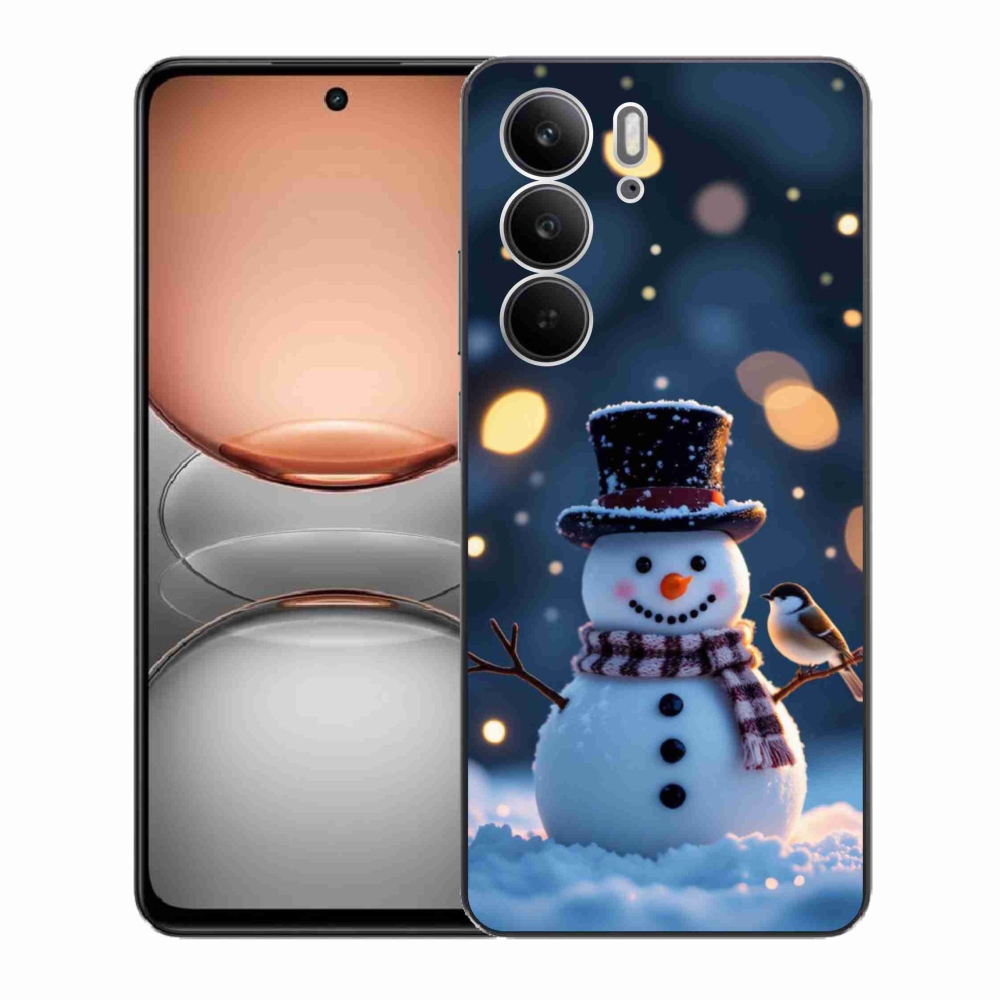 Gelový kryt mmCase na Realme C75 - vánoční sněhulák