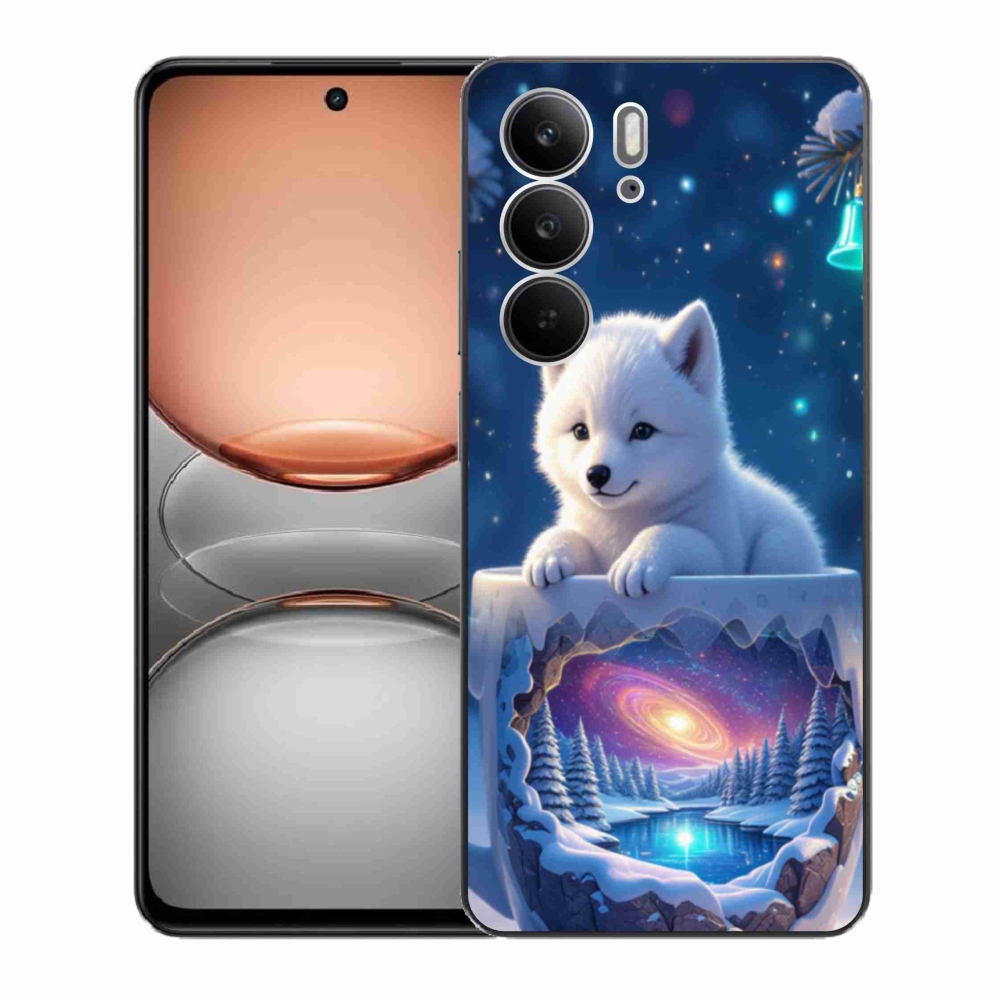Gelový kryt mmCase na Realme C75 - vánoční štěně