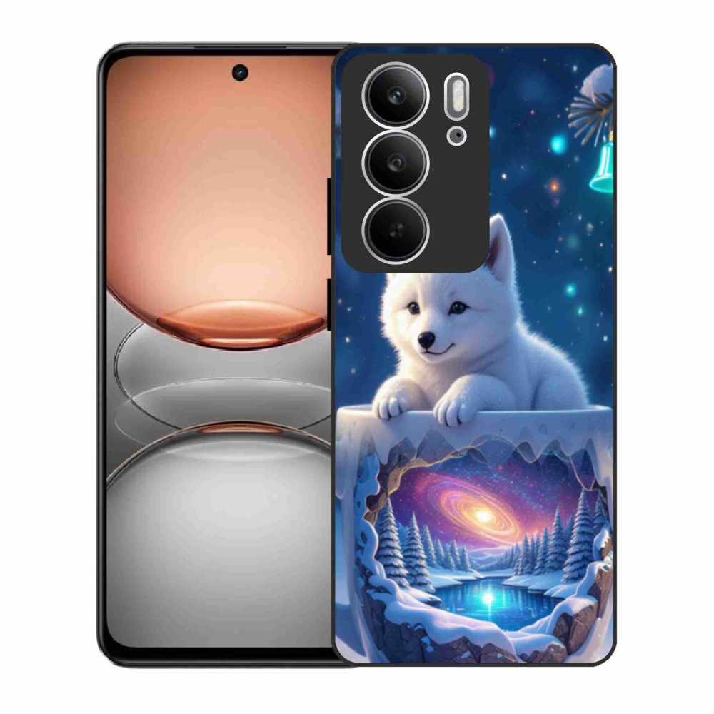 Gelový kryt mmCase na Realme C75 - vánoční štěně