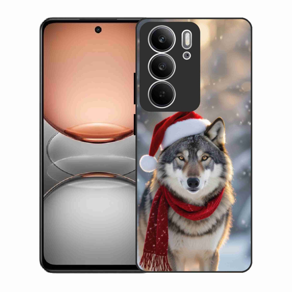 Gelový kryt mmCase na Realme C75 - vánoční vlk