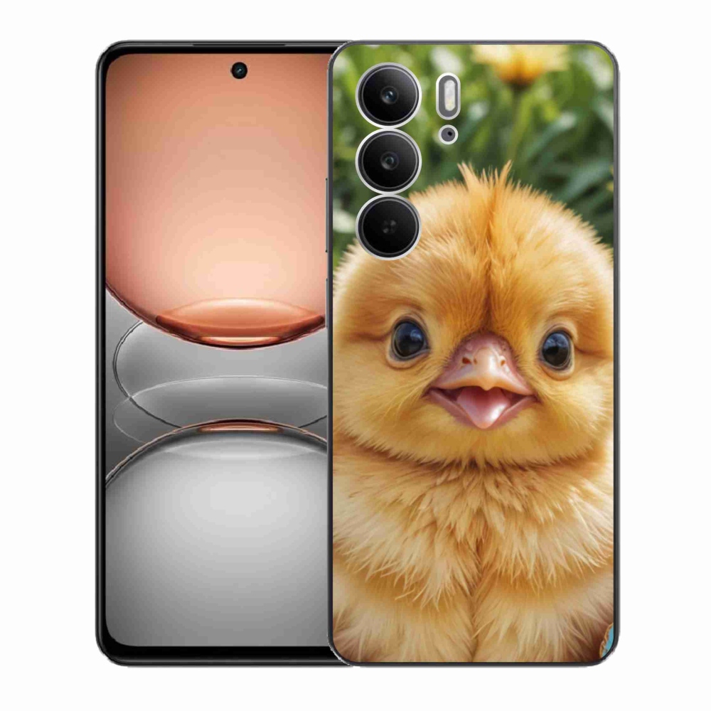 Gelový kryt mmCase na Realme C75 - veselé kuřátko