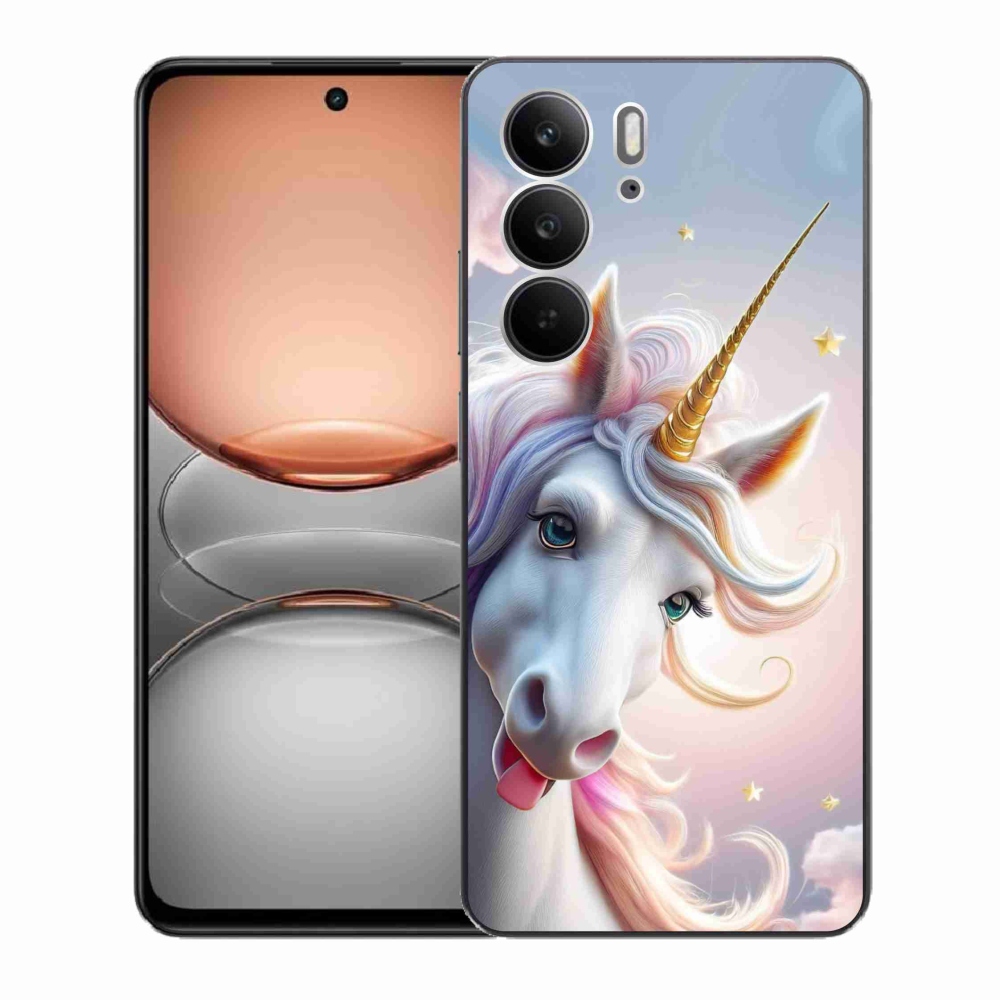 Gelový kryt mmCase na Realme C75 - veselý jednorožec