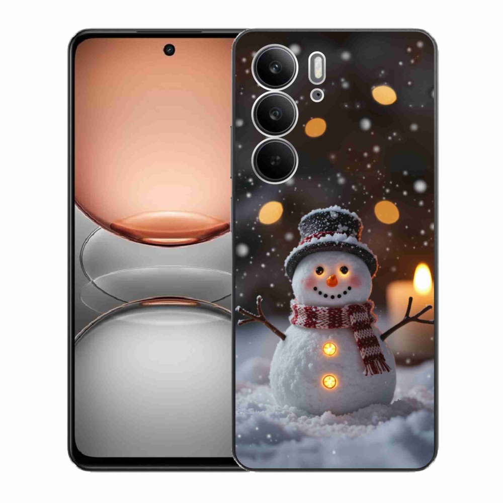 Gelový kryt mmCase na Realme C75 - veselý sněhulák