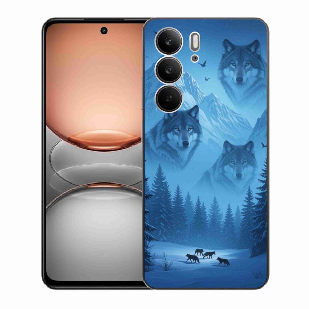 Gelový kryt mmCase na Realme C75 - vlčí smečka