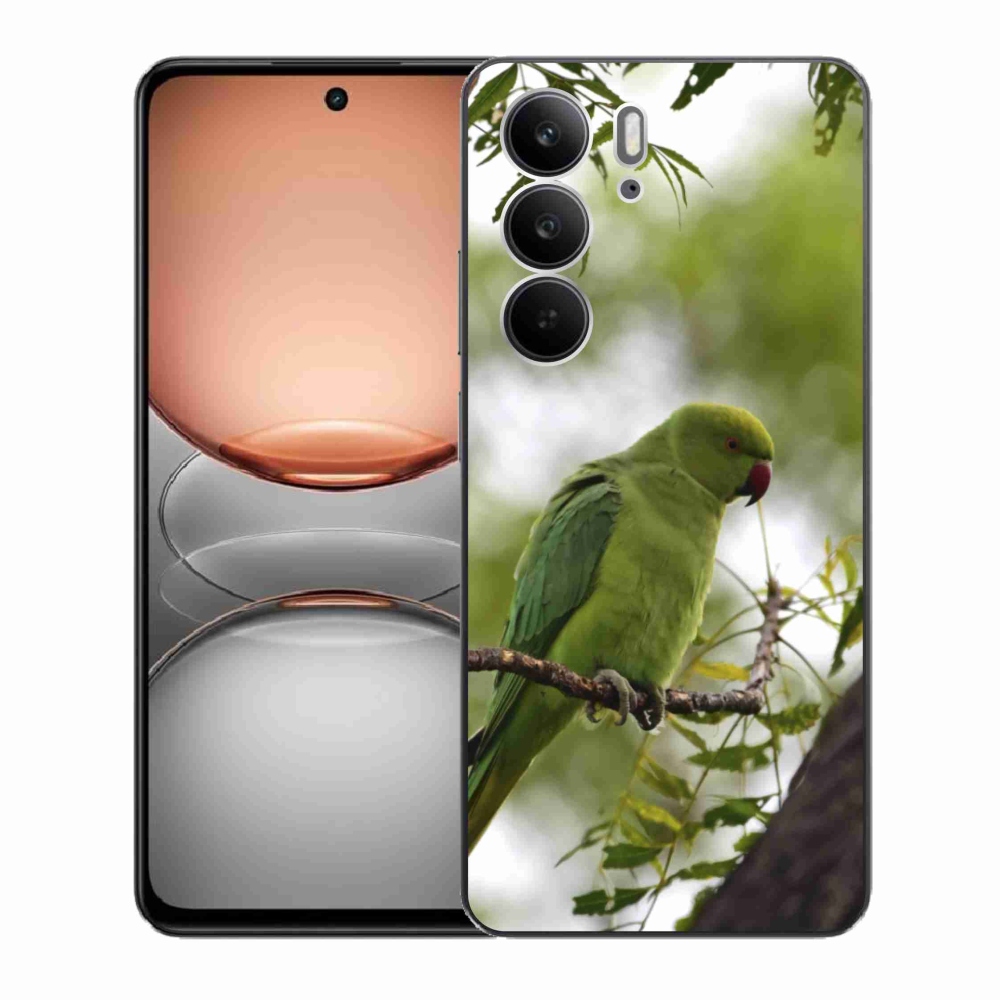 Gelový kryt mmCase na Realme C75 - zelený papoušek