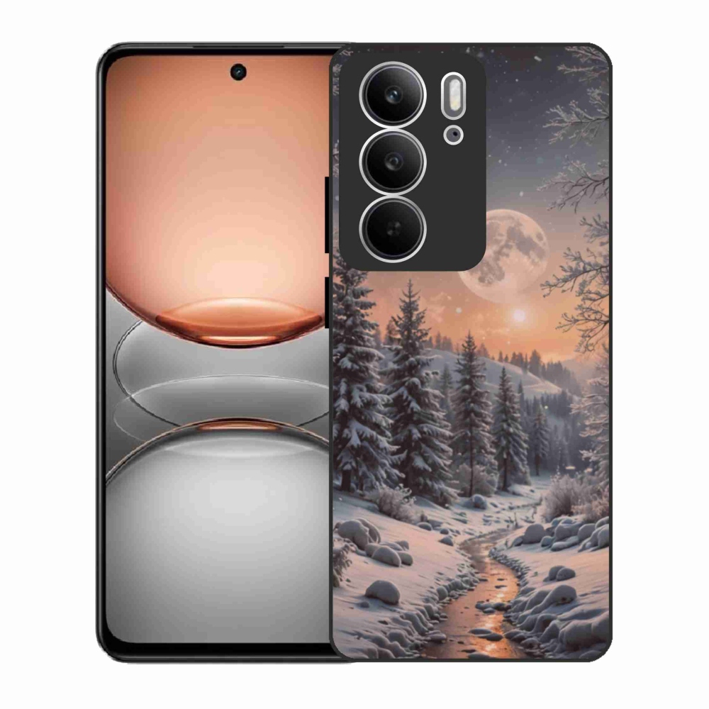 Gelový kryt mmCase na Realme C75 - zimní krajina 2