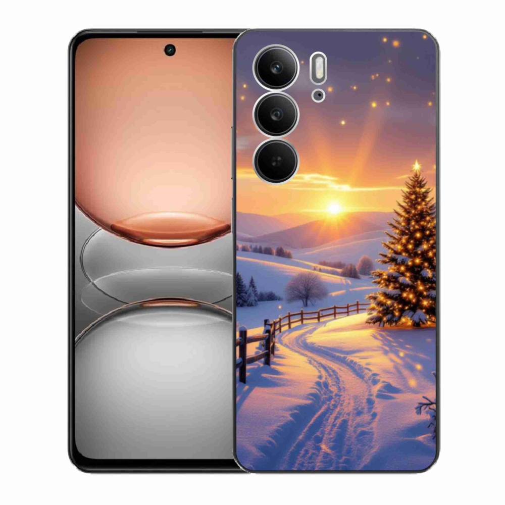 Gelový kryt mmCase na Realme C75 - zimní krajina