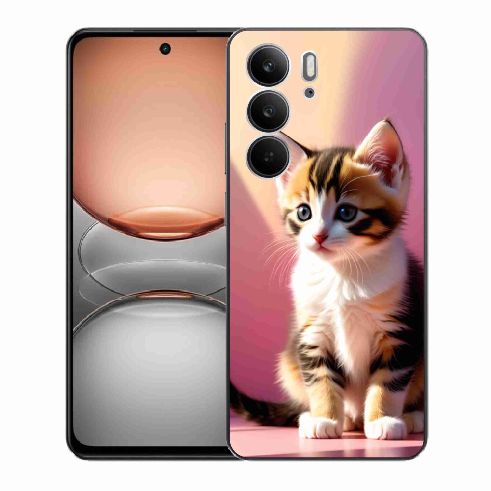 Gelový kryt mmCase na Realme C75 - zvědavé kotě 2