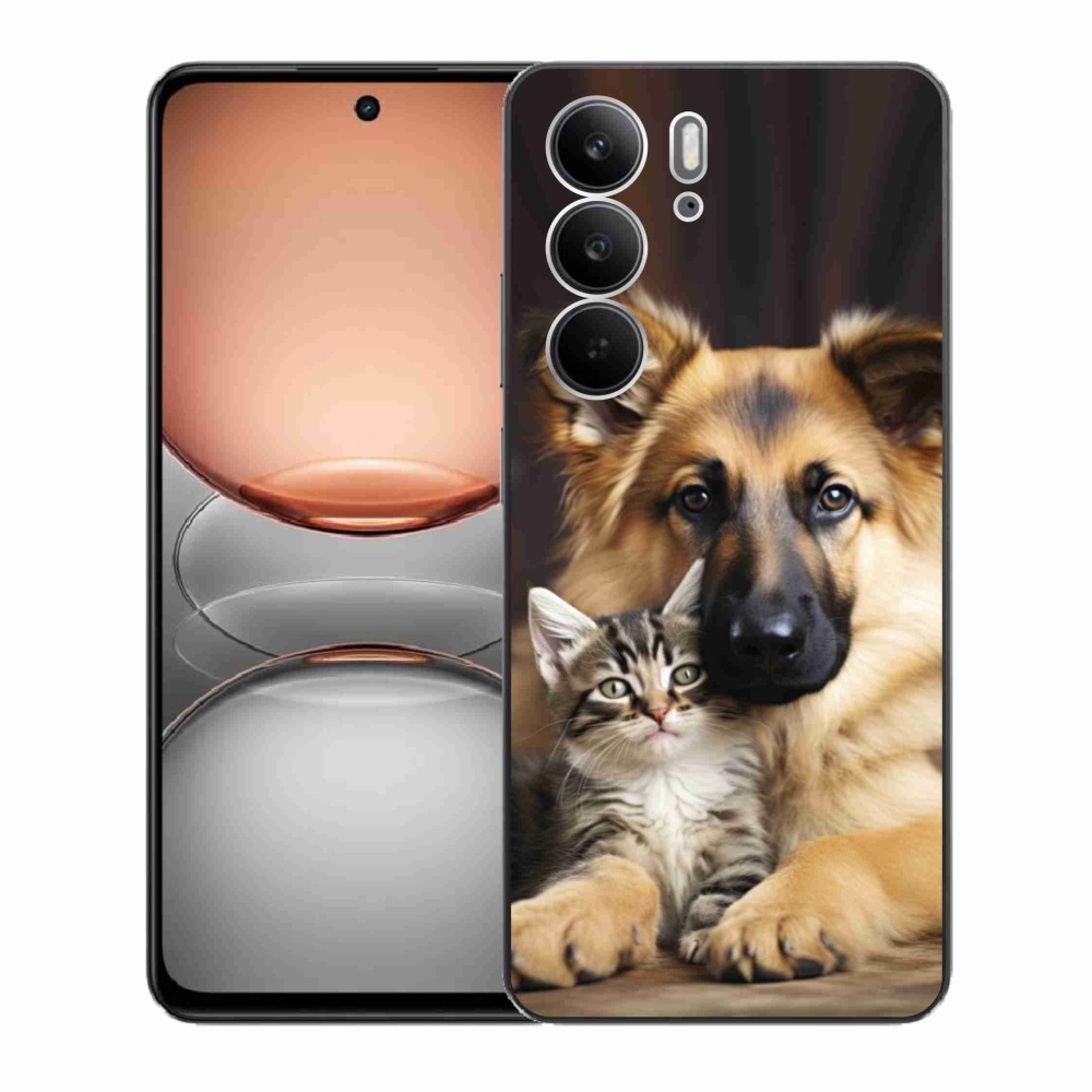 Gelový kryt mmCase na Realme C75 - zvířecí přátelství