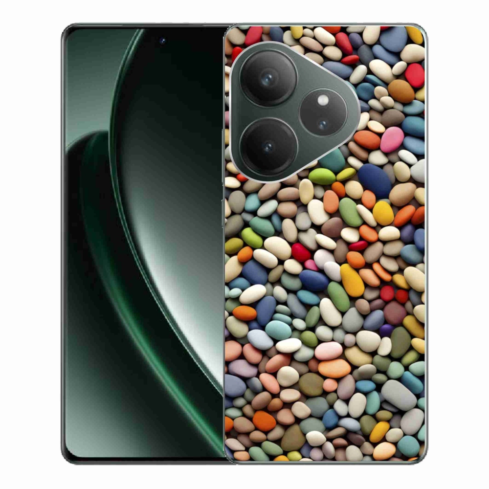Gelový kryt mmCase na Realme GT 6 5G/GT 6T 5G - barevné kamínky 2