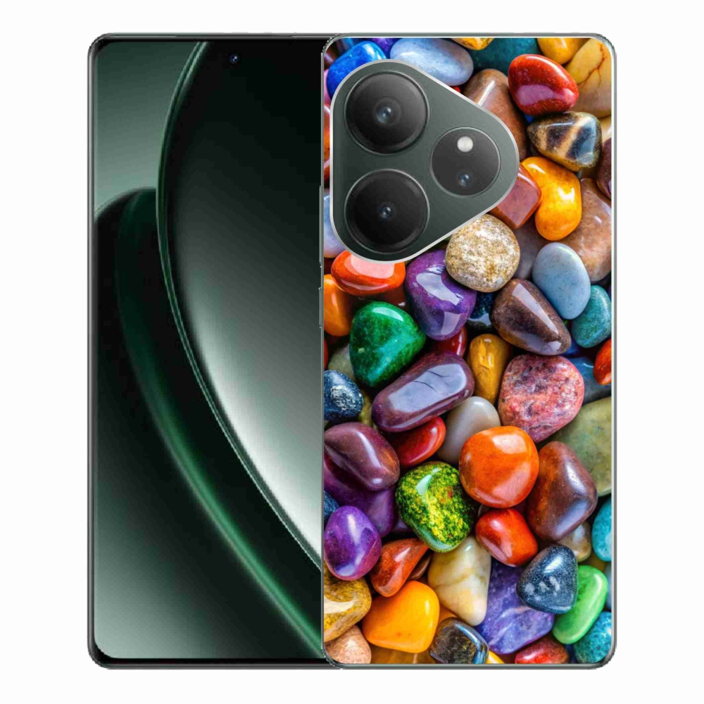 Gelový kryt mmCase na Realme GT 6 5G/GT 6T 5G - barevné kamínky