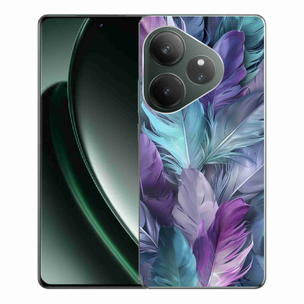 Gelový kryt mmCase na Realme GT 6 5G/GT 6T 5G - barevné peří 2
