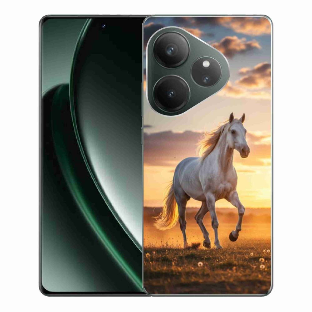 Gelový kryt mmCase na Realme GT 6 5G/GT 6T 5G - běžící bílý kůň 2