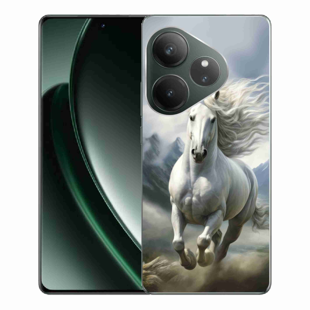 Gelový kryt mmCase na Realme GT 6 5G/GT 6T 5G - běžící bílý kůň 3