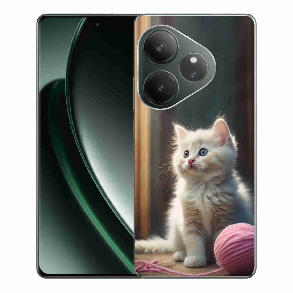 Gelový kryt mmCase na Realme GT 6 5G/GT 6T 5G - bílé kotě 2