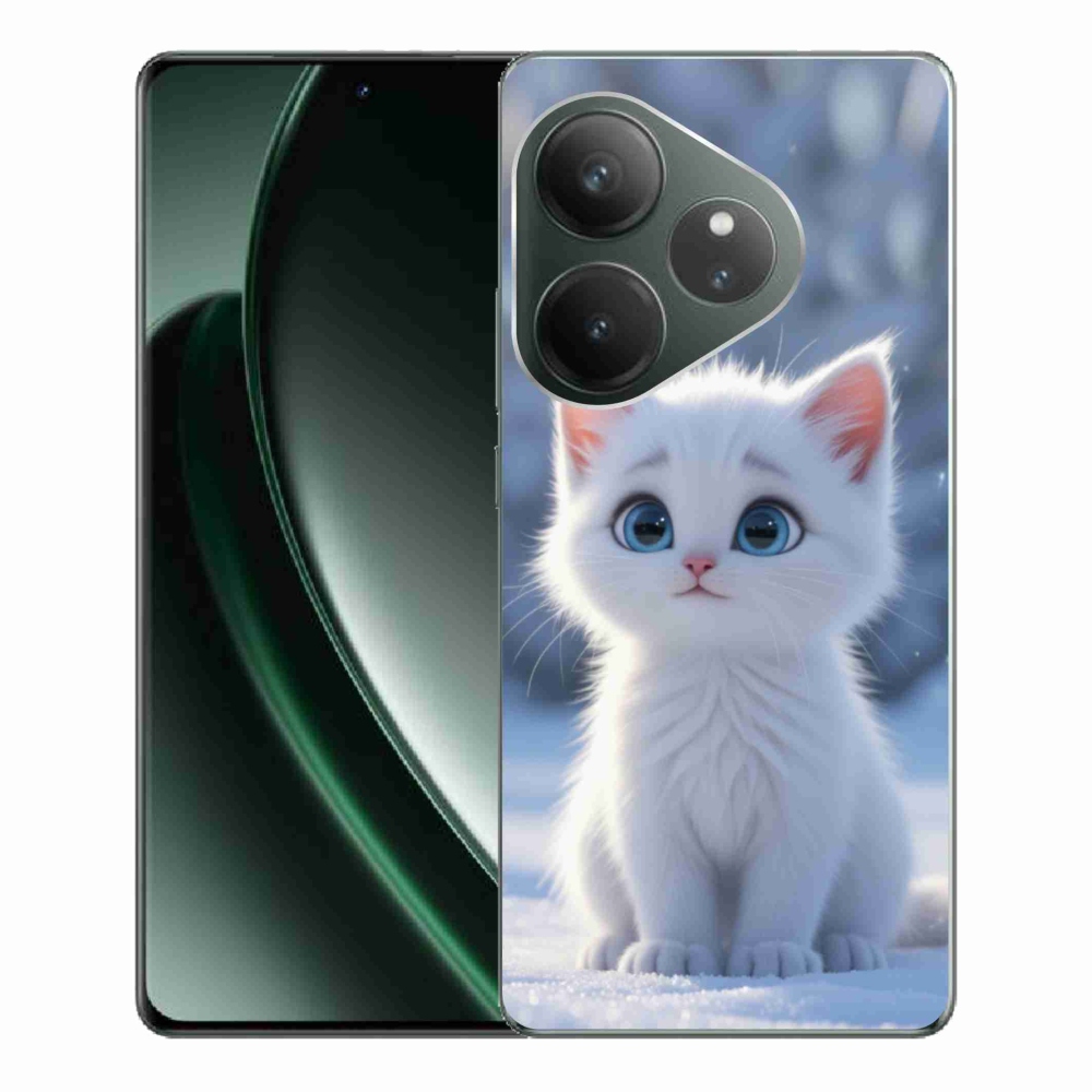 Gelový kryt mmCase na Realme GT 6 5G/GT 6T 5G - bílé kotě 3