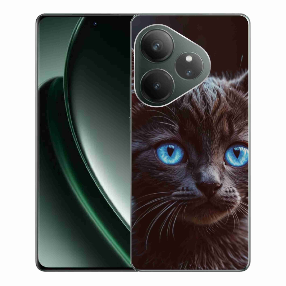 Gelový kryt mmCase na Realme GT 6 5G/GT 6T 5G - černé kotě 2