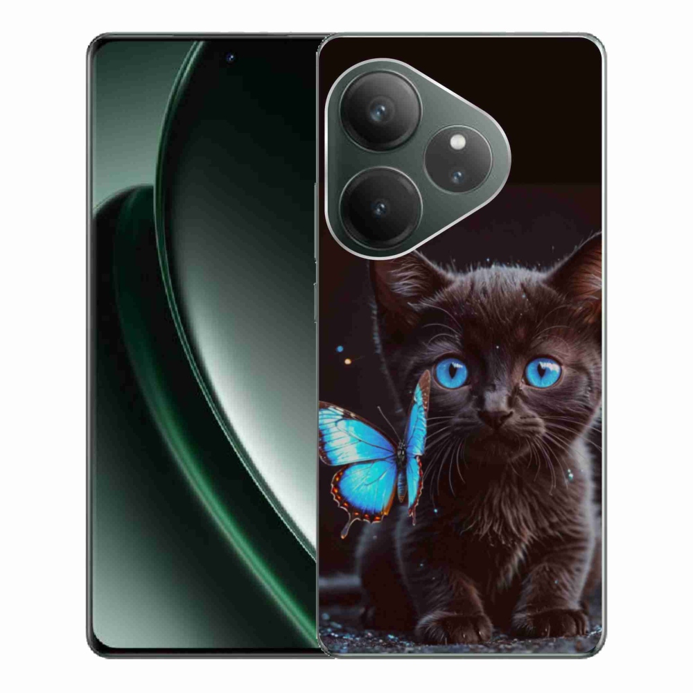 Gelový kryt mmCase na Realme GT 6 5G/GT 6T 5G - černé kotě 3