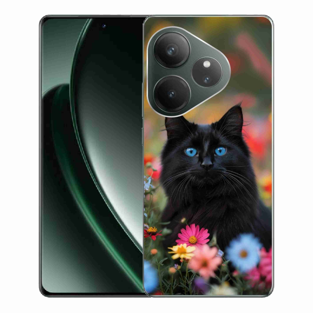 Gelový kryt mmCase na Realme GT 6 5G/GT 6T 5G - černé kotě 4