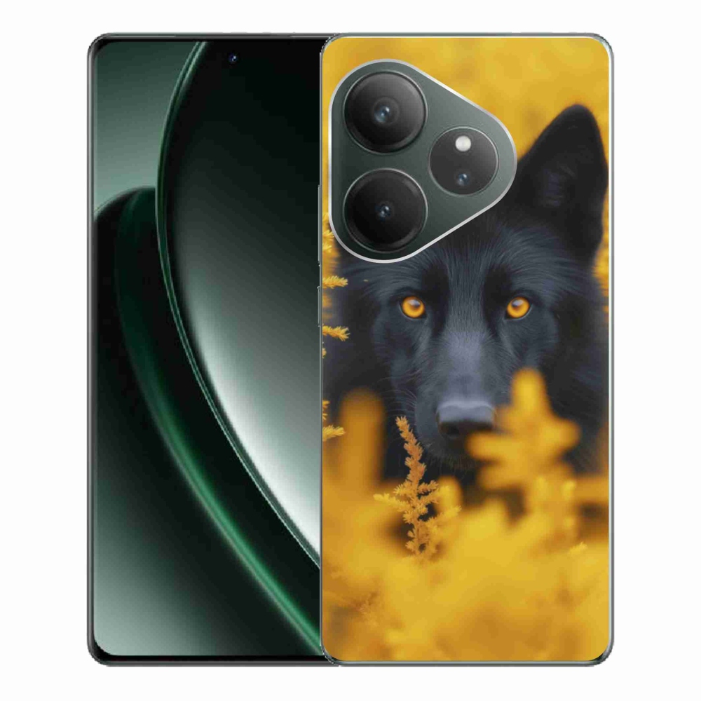 Gelový kryt mmCase na Realme GT 6 5G/GT 6T 5G - černý vlk 2