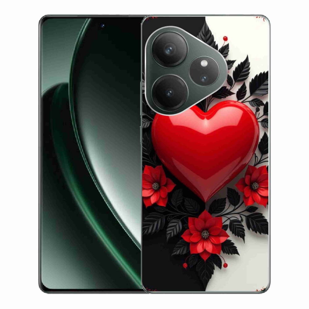 Gelový kryt mmCase na Realme GT 6 5G/GT 6T 5G - červené srdce