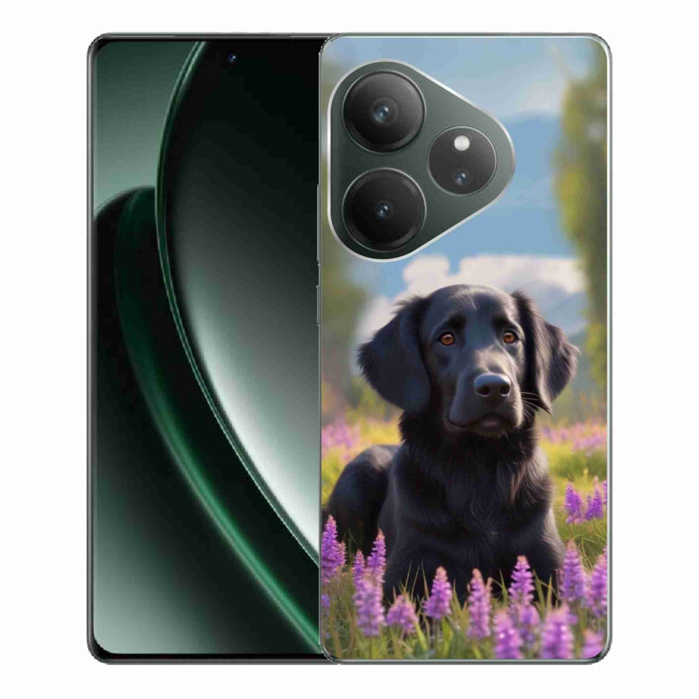 Gelový kryt mmCase na Realme GT 6 5G/GT 6T 5G - elegantní černý retrívr