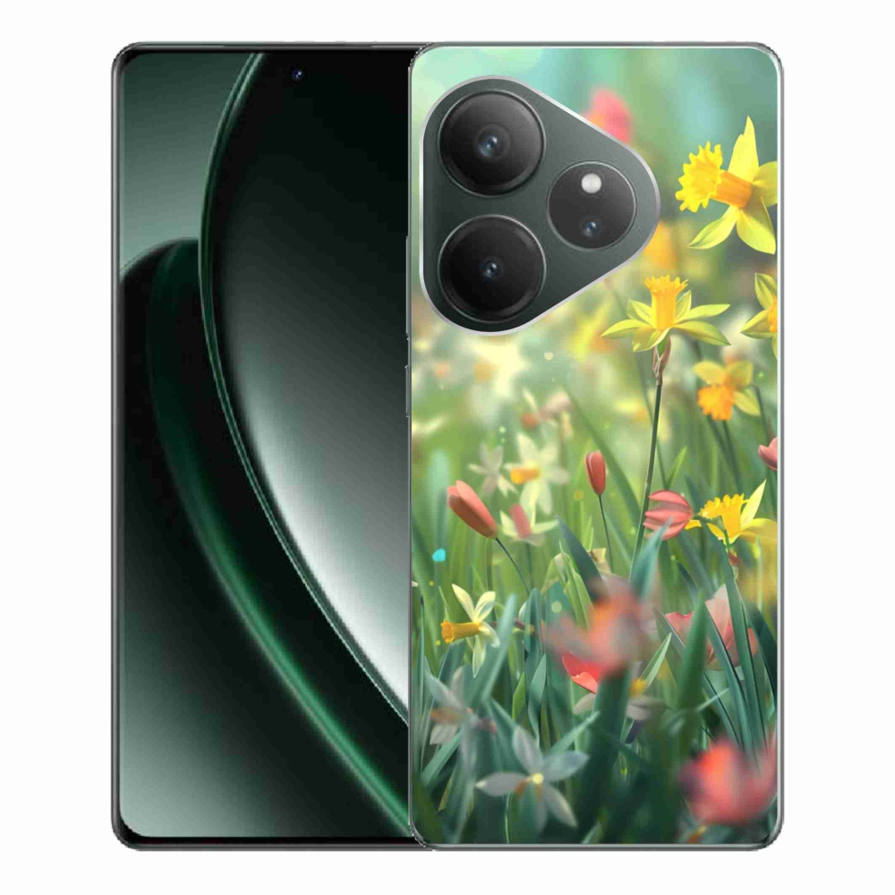 Gelový kryt mmCase na Realme GT 6 5G/GT 6T 5G - jarní květy